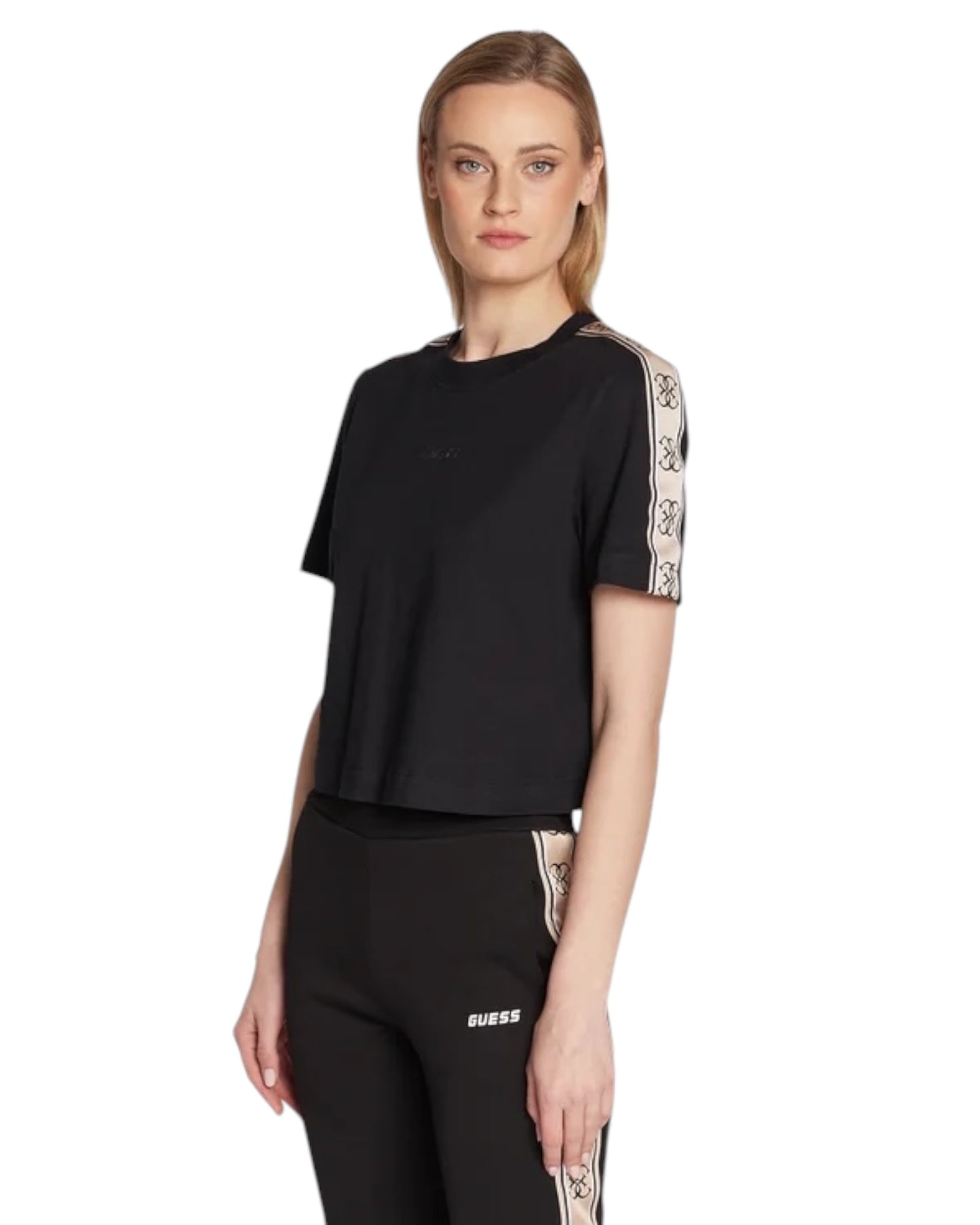 t-shirt donna guess cropped