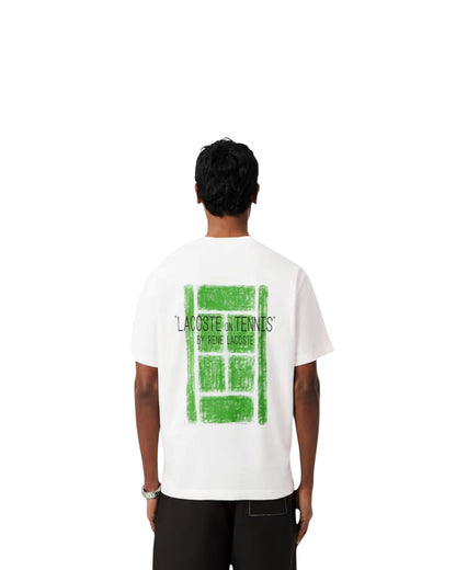 Shirt uomo Lacoste stampa avanti e dietro