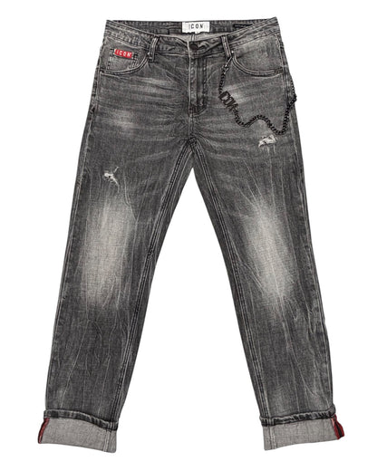 Jeans uomo Icon stampa dietro